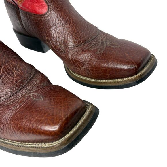 Tony Lama 3R Men’s Western Boots Red Leather RR1103 Size 11.5 main image 7